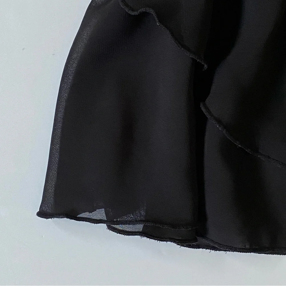 Black Ballet Skirt Size 4 5 XS Danskin Freestyle Elastic Waist EUC Dance Flowy